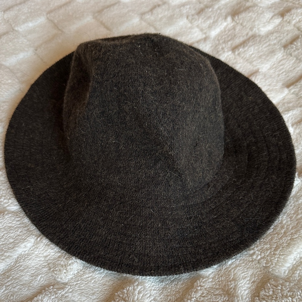 —-UNISEX Elegant Dark Brown Wool Fedora Hat